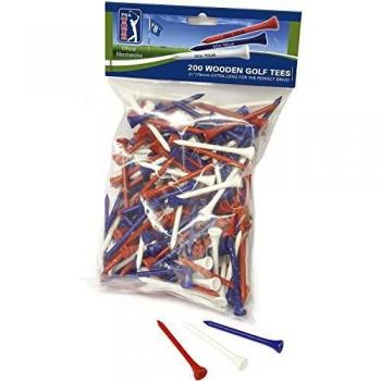 PGA Tour Wooden Pack 200 Tees de Golf de Madera, Unisex, Multicolor, 7 cm
