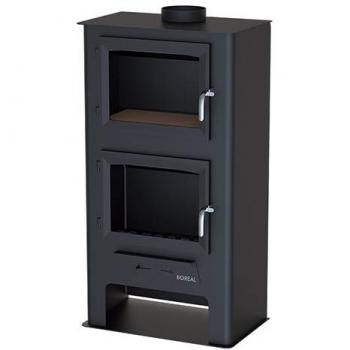 Estufa de leña Boreal Eco 200H con horno, modelo Ecodesign