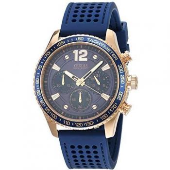 GUESS Reloj Analógico para Hombre de Cuarzo con Correa en Silicone W0971G3