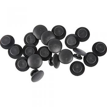 Botones con corchete, dia: 15 mm, negro, 50ud