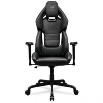 Silla Gaming Cougar Hotrod Negra Ajustable con Brazos, Base de 5 Ruedas y Soporte Máximo de 136 Kg