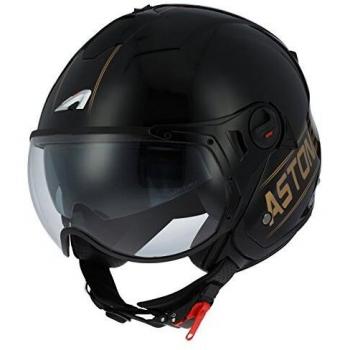 Astone Helmets minisportg-bgoxs casco Moto Minijet Sport Cooper, Negro/Dore, talla XS