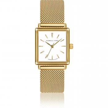 Isabella Ford Charlotte Women's Gold Mesh Watch - 26x28 mm