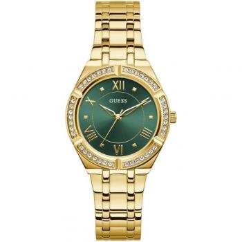 Guess Cosmo GW0033L8 Women's Analog Watch with Gold Stainless Steel Band and Crystal Accents