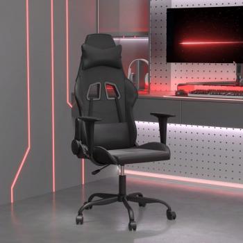 Silla Gaming con Masaje de Cuero Sintético Negro
