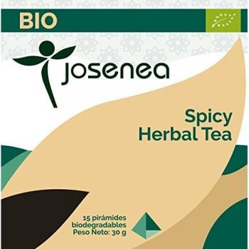Spicy Herbal Tea BIO de Josenea, caja con 15 pirámides de infusiones naturales