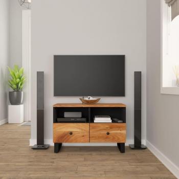 Mueble de TV 70x33x46 cm en Madera Maciza de Acacia