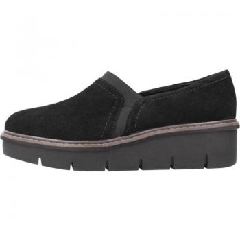 Mocasines de Mujer Clarks Airabell Mid Negro, cómodos y elegantes, con diseño clásico, fabricados en cuero de alta calidad, suela de goma antideslizante, plantilla acolchada para mayor confort y disponibilidad en
