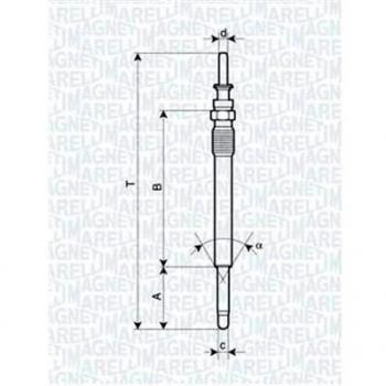 Magneti Marelli 062900025304 Bujía de precalentamiento