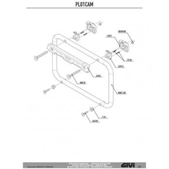 Anclaje Lateral Neutro Givi PL01CAM para Maletas Monokey