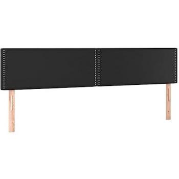 Cabecero con LED cuero sintético negro 200x5x78/88 cm