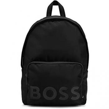 BOSS Orange Catch 2.0 Mens Large Logo Zip-Up Backpack - Black - Size: One Size - male