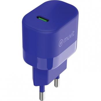 Cargador de pared USB-C PD 25W Muvit For Change Azul