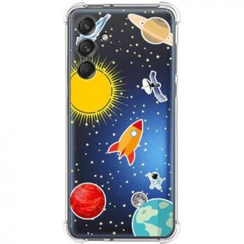 Funda Antigolpes de Silicona para Samsung Galaxy M55 5G con Diseño Espacial y Dibujos