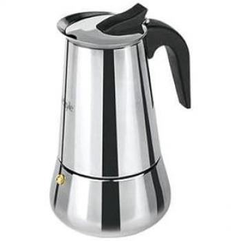 Cafetera Arábica de Acero Inoxidable para 2, 6, 9 y 12 Tazas - Tradición, Calidad y Sabor Auténtico, Compatible con Inducción, Fuego Directo, Vit