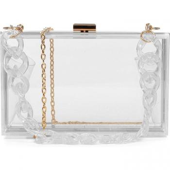 IRIA QUINTANA Elegante Clutch de metacrilato transparente