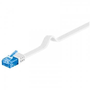 Cable de red plano Goobay 7 m Cat6a U/UTP Blanco