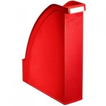 Portariviste Leitz Plus A4 Rojo con Portaetiqueta de Poliestireno