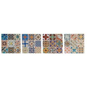 Posavasos Home ESPRIT Corcho Dolomita Azulejo Árabe Con Relieve