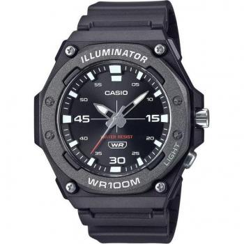 Reloj Casio Analógico Estándar para Hombre con Correa de Resina, Cadran Negro, Cuarzo, Modelo MW-620H-1AV, Resistente al Agua 100M