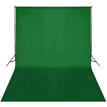 vidaXL Sistema de Soporte para Fondos fotográficos Verde 500 x 300 cm
