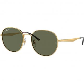 Ray-Ban RB3727D Col. 001/9A Unisex Panthos Gold Polarized Sunglasses, Asian Fit, Size 57