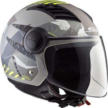 LS2 Airflow Camo Casco de Moto, Unisex-Adult, L