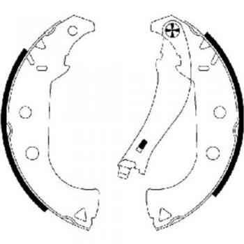 HELLA 8DB 355 002-911 Juego de zapatas de frenos - H9825