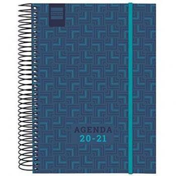 Finocam - Agenda Curso 2020-2021 E10, 155 x 212 mm - 1 Día Página Espir Nobel, Azul, Español