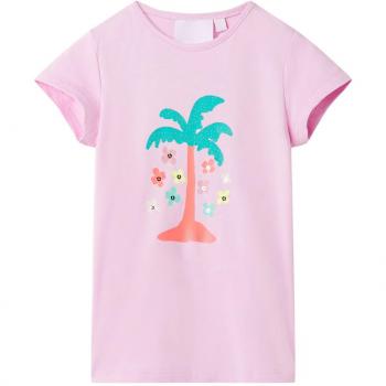 Camiseta infantil color lila 140