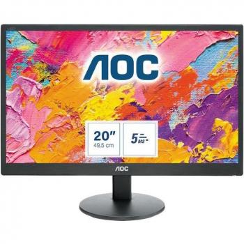 AOC E2070SWN Monitor 19.5 LED HD+ (1600x900) TN Panel, 75Hz, 5ms Response Time, VGA, VESA Compatible