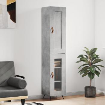 Armario de hormigón gris 34,5x34x180 cm madera multicapa
