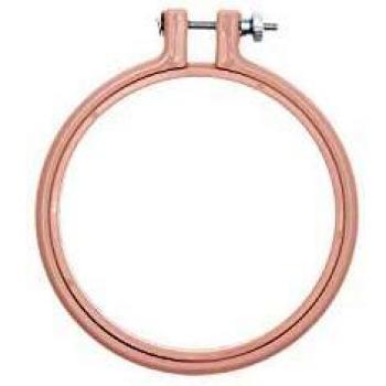 Tambor de Bordado Rosa - 10,1 cm - Plástico