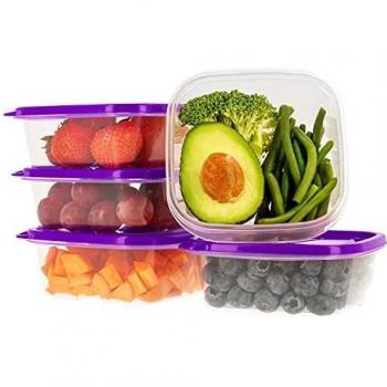 Oursson Recipientes para Alimentos Almacenaje Cocina Sin BPA | 5x400ml | Tapers para Comida Hermetico, Recipientes Transparente Reutilizable | Lunch Box Fiambrera Organizador Frigorifico