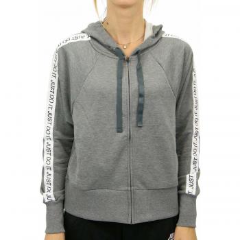 Nike Dri Get Fit Sudadera, Mujer, Carbon Heather/Black, XL
