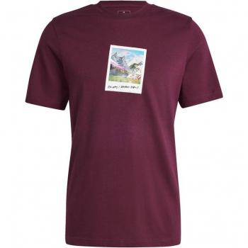 Camiseta adidas All Day I Dream About hombre granate manga corta S