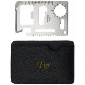 Herramienta multifunción de bolsillo con estuche con nombre grabado: Tyr