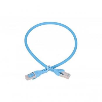 Extralink Cable LAN Patchcord Cat.6A S/FTP 0.5m 10G Par Trenzado Laminado Blindado Cobre Desnudo Azul EX.6549