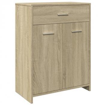 Armario de baño madera contrachapada roble Sonoma 60x33x80 cm