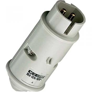 16A 2p 10h CEE Plug Grey - Model 635A