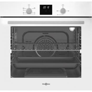Horno a Gas Butano Vitrokitchen HG602BB Convencional con Grill y Ventilador, 60 cm, Blanco