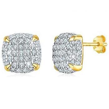 Pendientes Mujer 925 Plata de Ley,Cubic Zirconia Aretes Pendientes Piercing Oreja Joyería Regalos Originales para Madre/Nina,Clásico Pendientes Piercing