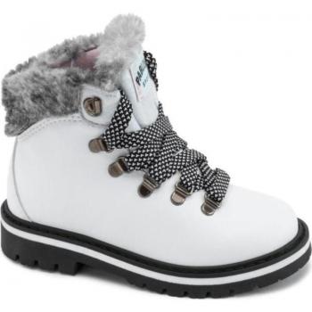 Botas de Niña PABLOSKY BOTIN 414305 BLANCO - Botín blanco para niña, diseño moderno, material sintético, suela antideslizante, cierre con cordones, plantilla acolchada para mayor