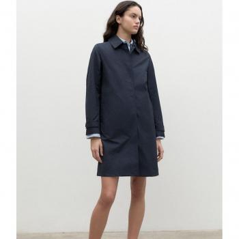 Gabardina Sostenible de Mujer Ecoalf Loganalf con Cremallera y Bolsillos, Algodón Orgánico y Poliéster Reciclado
