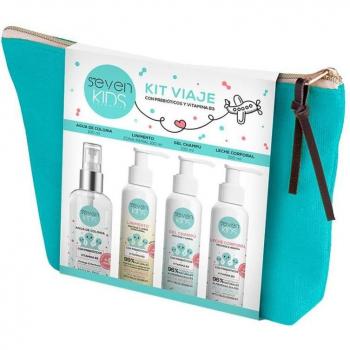Seven Kids Kit de Viaje Neceser con Mini Tallas 4 Piezas 100ml