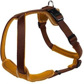 Arnés Hunter para perros, de nailon/neopreno, marrón, 81-100