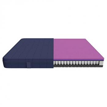 Colchón Viscoelástico Enfundable Flow e-Hybrid + 90x200 cm, 28 cm de altura, Núcleo de Muelles Ensacados SpringCore, Firmeza Media-Alta, Tecnología SeparateMuv y
