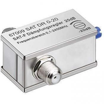 Wentronic - Atenuador (0-20 dB, conector F a conector F, 0,1-2400 MHz) (importado)