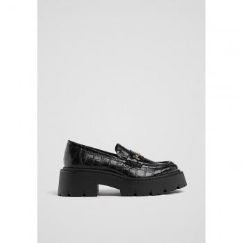 Stradivarius Black Loafers with Track Soles Size 9 and Size 7
