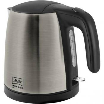 Hervidor de Agua Melitta Prime Aqua Mini 1L, 2200W, Libre de BPA, Apagado Automático, Color Gris Metálico